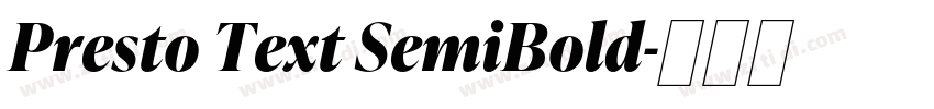 Presto Text SemiBold字体转换